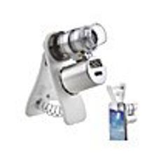 Микроскоп 60х мини с подсветкой и ультрафиолетом для iPhone и других мобильных телефонов Kromatech (9882-W)