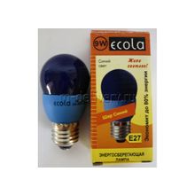 Энергосберегающая лампа Ecola Е-27 9W (заменяет 45W) шарик-синий