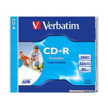Диск   CD-R 80min 700Mb Verbatim  52x  Jewel  DL+ Printable  &lt;43325&gt;