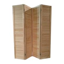 Ширма для комнаты перегородка деревянная жалюзийная ДваДома, 4 секционная, 180х200 см
