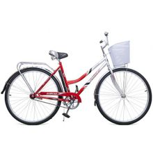 Велосипед двухколесный с корзиной Байкал 2809 бордовый
