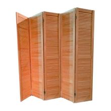Ширма для комнаты деревянная жалюзийная ДваДома, 5-и секционная, 150х200 см