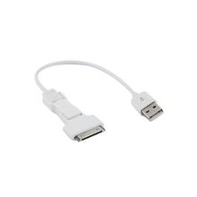 Apple Кабель MiniUSB + Micro USB + Apple 30pin 3 in 1 white