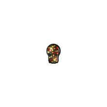 Поднос Жостово люкс с художественной росписью "Цветы на черном фоне", под самовар, арт. 9090