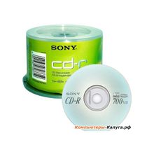 Диск SONY CD-R 80min 700Mb  50 шт  Cake Box