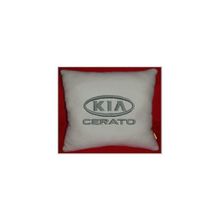  Подушка Kia cerato белая вышивка серебро