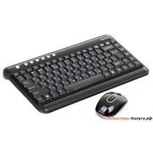 Клавиатура+мышь  A4Tech W 7600N-1, USB (черный) наноприемник, мини