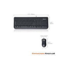 (EYD-00016) Клавиатура+мышь Microsoft  Wired Desktop 400 USB Black Brown Box