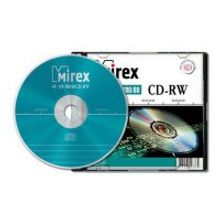 MIREX CD-RW 700 Мб диск 4x-12x Slim Case 1 шт, UL121002A8S