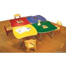 Стол для детского сада регулируемый 4 шт. комплект